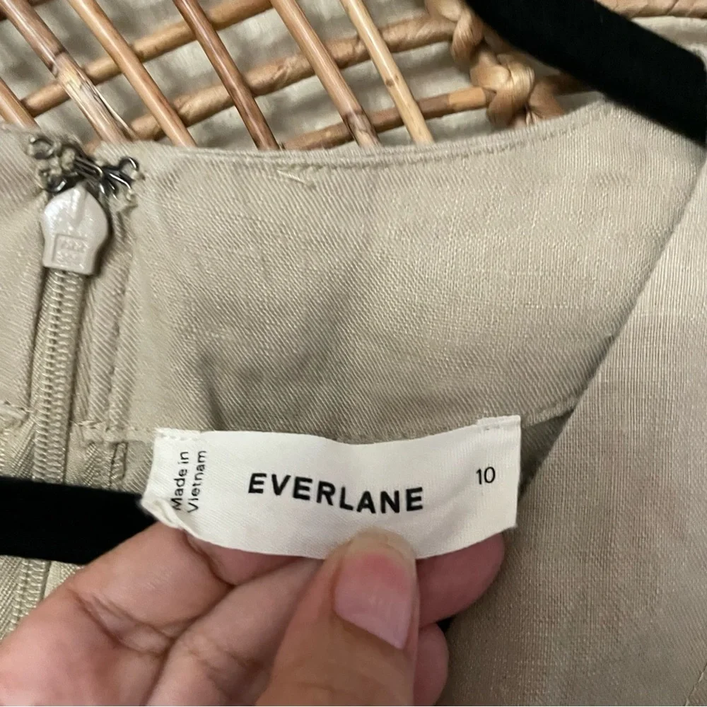 Everlane Linen Jumpsuit‎ Jumper European Flax Women's Sz 10 B43